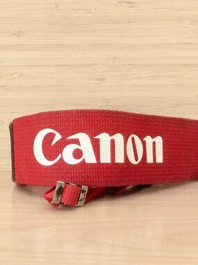 Vintage Canon Camera Strap Red Wide Shoulder Strap